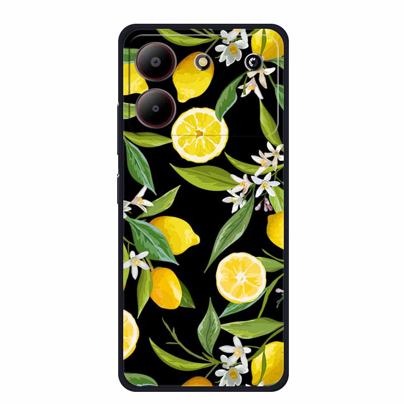 For ZTE Blade A54 Case Cute Cartoon Cat Black Silicone Soft Phone Case For ZTE Blade A54 4G Back Cover Case A 54 6.6" Funda Capa