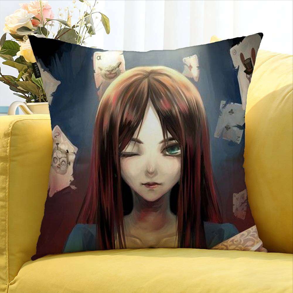 Game Alice M-Madnes-S Returns World Various Sizes Square Pillow Case For Car Home Bedchamber Decor