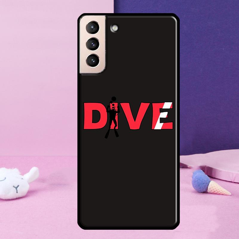 Diver Down Scuba Flag Phone Case For Samsung Galaxy S25 S24 Ultra S9 S10 S20 S21 S22 Plus S23 FE S24 FE Cover