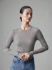 Cindy Slim Ribbed Knit Merino Wool Sweater - Women's Long Sleeve