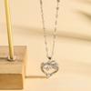 Легкая Роскошь Бант Любовь Ожерелье Женское Простое Высококлассное Универсальное Инкрустированное Цирконом Подвеска Изысканные Ювелирные Изделия