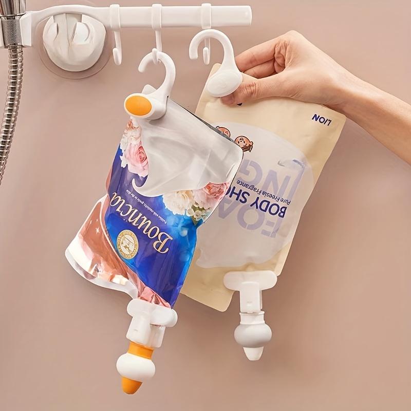 Набор подвесных диспенсеров для геля для душа и шампуня для заправки с крючками, предназначенных для использования в ванных комнатах. Эти зажимы для шампуня, кондиционера