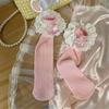 Lovely Embroidered Lace Socks for Girls Comfortable In Tube Socks Fashionable Socks for School Activities and Daily