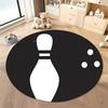 Free shipping Bowling Theme Round Rug for Game Rooms round carpet for home sofa bedroom,gift