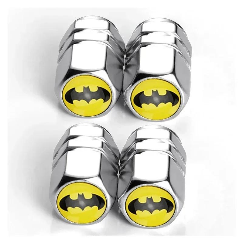 BSIRU1 4pcs Bat Alloy Car Tire Valve Cap Air Stem Cover for Chevrolet Cruze Aveo for Honda Civic Fit Jazz Accord for Ford Focus Fiesta