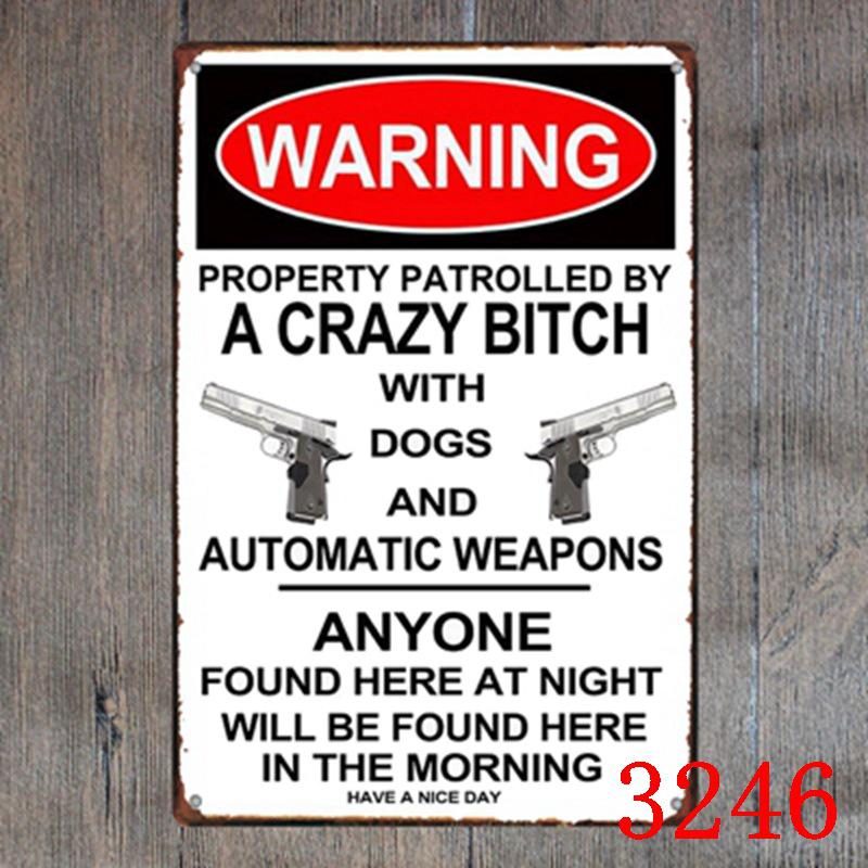 Custom Gun Humor Tin Sign for Restaurant, Bar, or KTV Decor