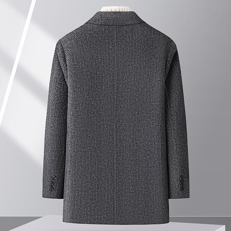 Мужское зимнее пальто средней длины из смесовой мериносовой шерсти FAPAI