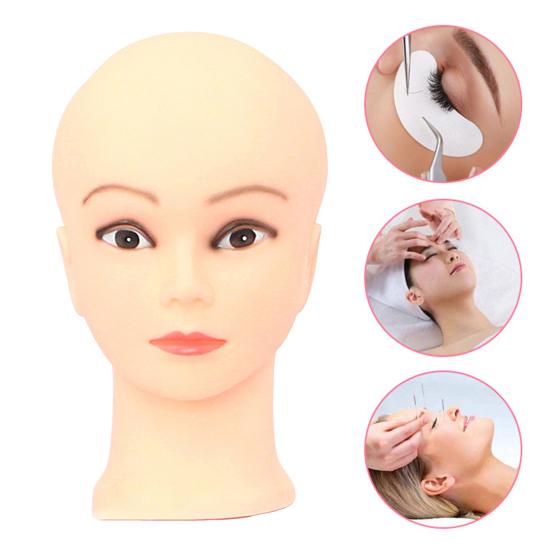 Профессиональная женская голова манекена для практики макияжа Лысая голова манекена с хорошим эффектом отображения для обучения макияжу Наращивание ресниц