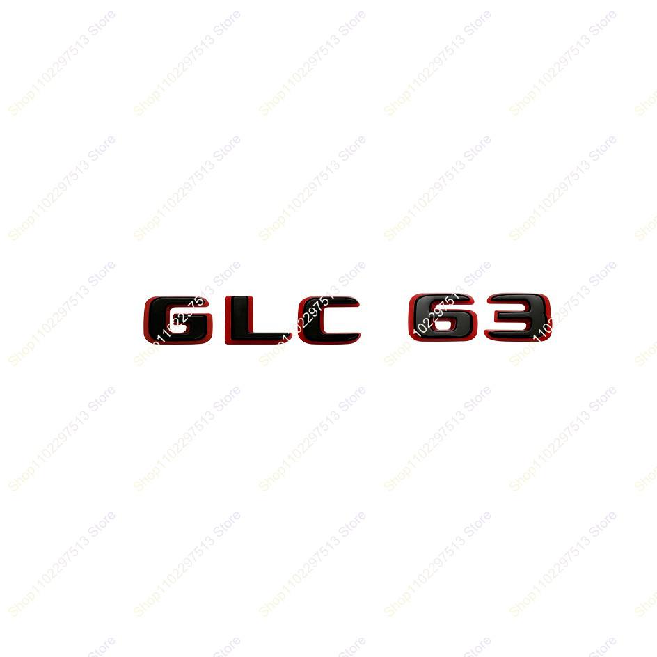 AAZB1 ABS 3D Two Tone Letters Digit Car Rear Trunk Badge Letters Sticker Logo GLC43 GLC63 GLC63S Emblem For X253 Series