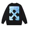 1236 Off-White 2026 Autumn and Winter New OW Three-dimensional Square Arrow Pattern Men's and Women's Round Neck Hoodie