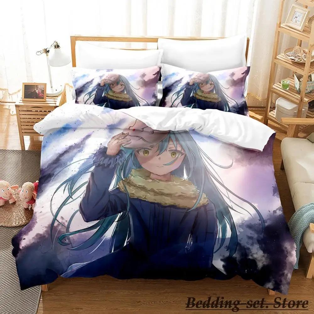 Rimuru Tempest Bedding Set Single Twin Full Queen King Size Bed Set Adult Kid Bedroom Duvetcover Sets Anime Parure De Lit Bed