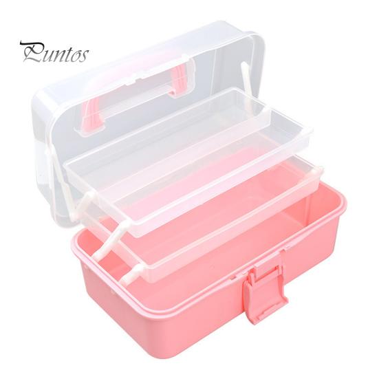 Многослойный складной ящик-органайзер с ручкой, большая вместительная кисть для рисования, швейные принадлежности, чехол для хранения мелочей