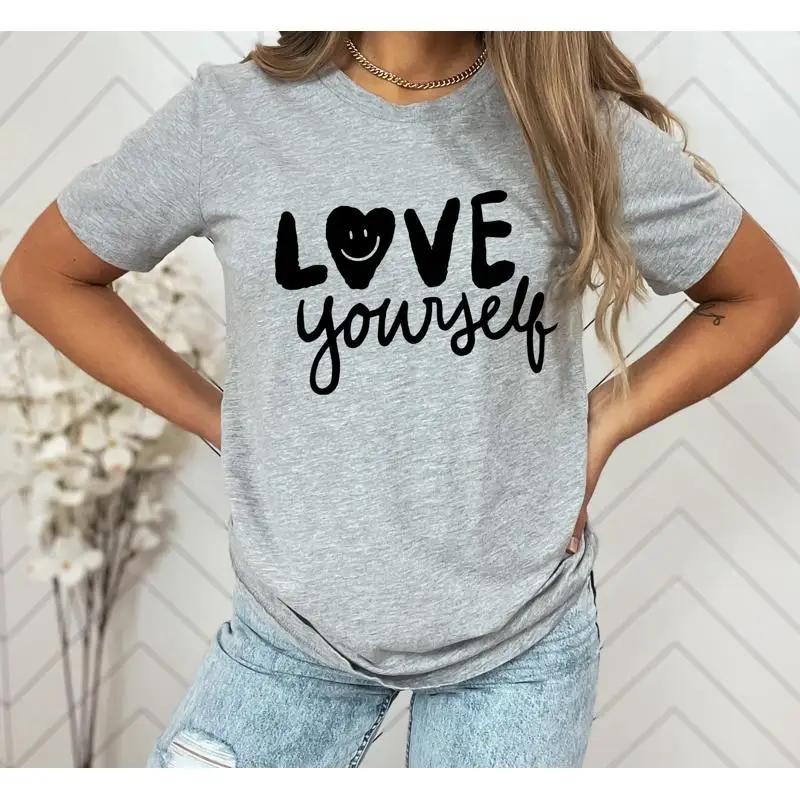 Love Yourself T Shirt Kindness Self Inspirational Motivational Aesthetic Boho Vsco Tumblr Menta