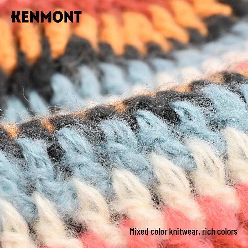 Двухслойный вязаный комплект: шапка и шарф для детей Kenmont