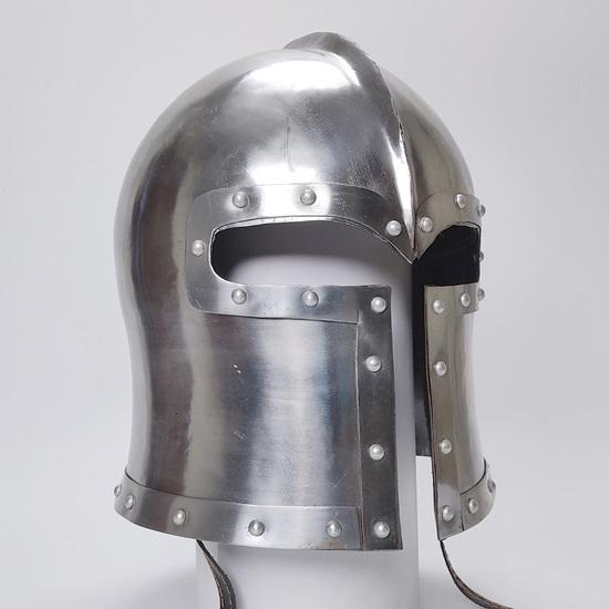 Средневековый функциональный доспех, шлем боевого воина, стальной доспех, шлем боевого воина, носимый шлем