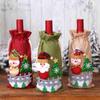 Dinner Party Table Decor Snowman Santa Claus Christmas Ornaments Bottle Dress Up Wine Bottle Cover