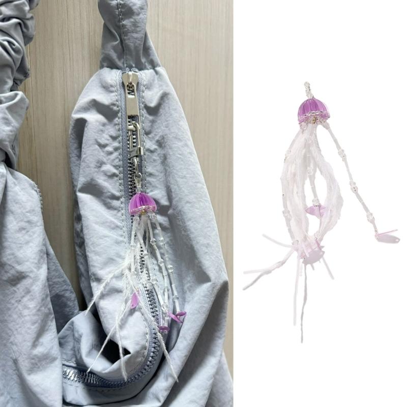 Уникальный брелок со звездой, украшение для сумки, кулон, нежное украшение в виде медузы, эстетичная сумка, подвеска для ежедневного использования в вечеринке