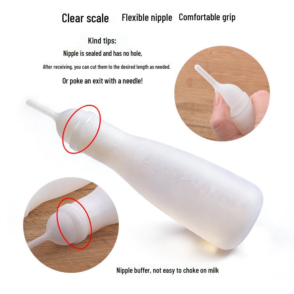 Silicone Pet Milk Bottle with Soft Nipple for Kittens, Puppies, and Bunnies - Veterinary Feeding Supplies