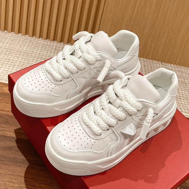 2024 Solid Color Fashion Women's Casual Shoes Platform Waterproof Breathable Running Shoes Luxury Brand Sneakers Vulcanize Shoes