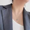 925 Sterling Silver Lrregular Pendant Necklace for Women Retro Minimalist Clavicle Chain Necklace Jewelry Accessories