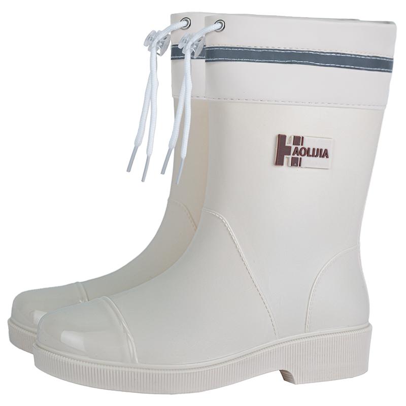 Модные уличные женские резиновые сапоги, широко используемые нескользящие водонепроницаемые сапоги до середины голени