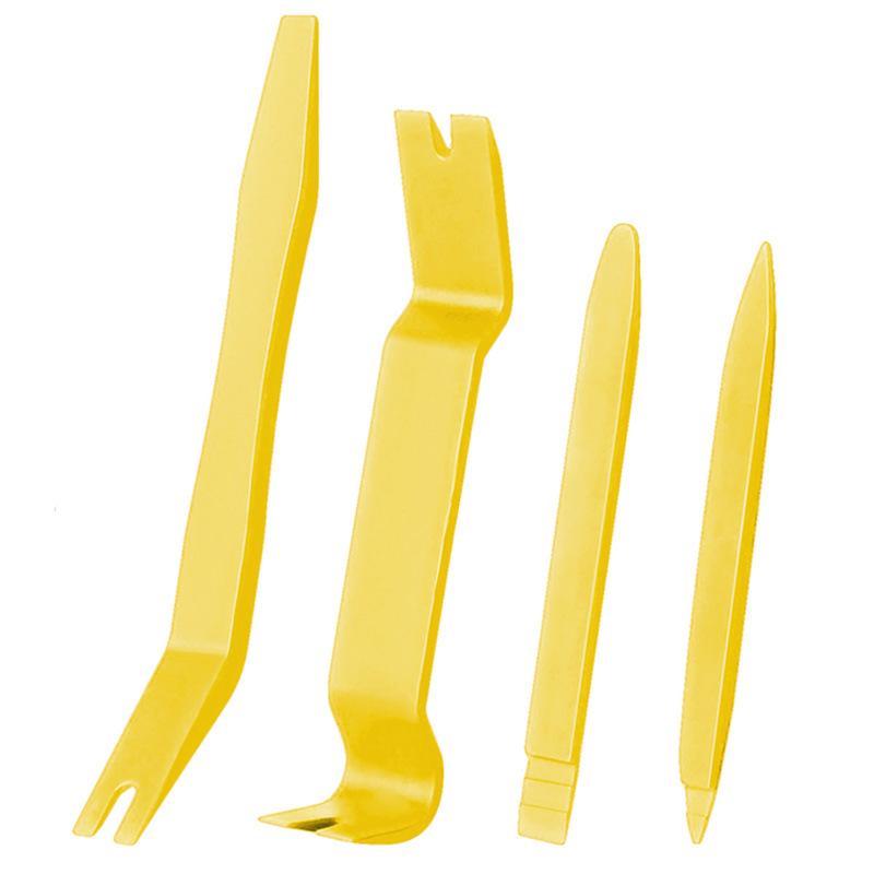 Набор инструментов для пластиковых пряжек и рычагов для салона автомобиля - 4 предмета для модификации аудиосистемы