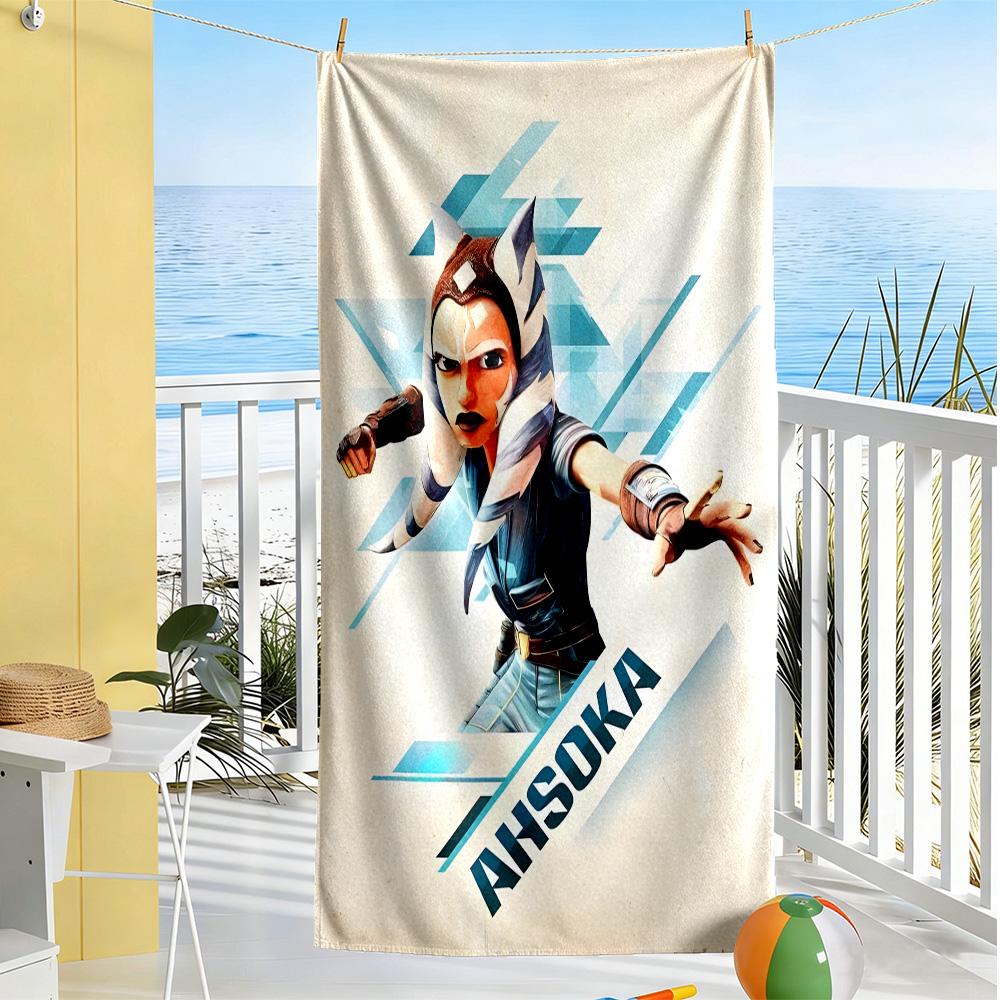 Star Wars Beach Towel Super Soft Microfiber Quickdry Fabric Comfortable Lightweight Suitable for Swimming, Gym, Camping, Yoga Vacation