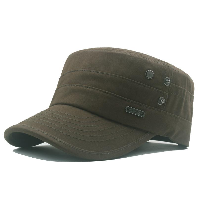 Мужская плоская кепка Cottonsummer, уличная шляпа от солнца, однотонная винтажная бейсболка, военные кепки, армейские козырьки, шляпа, тренировочные кадетские кепки