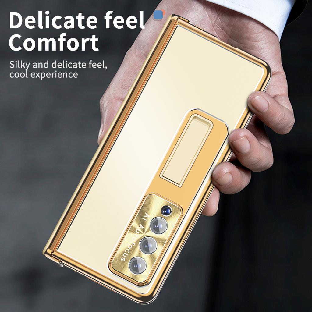Алюминиевый чехол с подставкой и полной защитой для Samsung Galaxy Z Fold 4 5G Fold4 Fold3 Fold 3, закаленное стекло, пленка для телефона