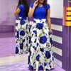 Юбка макси в европейском и американском стиле с цифровым принтом, подобранная по цвету, платье с длинным/коротким рукавом для женщин
