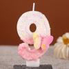 Pink Butterfly Birthday Candles 0-9 Princess Cake Decorations Anniversary Party Decorations