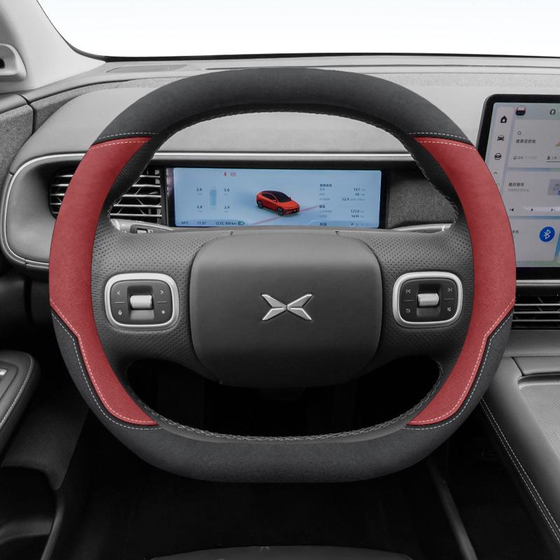 Suede Steering Wheel Cover for 24 Xiaopeng Models: G6, X9, P7, P5, M03, G9, G3 - No Sewing Needed