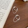 Knotted Earrings, Simple Personality, Cool and Handsome, Versatile Wind, Circle Circle Chain, Fringed Earrings.