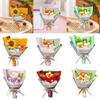Knitted Knit Flower DIY Bouquet Cartoon Mini Flower Bouquet Toy  Valentine'S Day