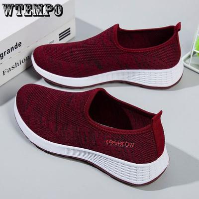 Весенне-осенняя тканевая обувь Old Beijing. Женские одинарные туфли. Нескользящая мамина обувь на мягкой подошве. Нескользящая спортивная повседневная обувь среднего и старого возраста.