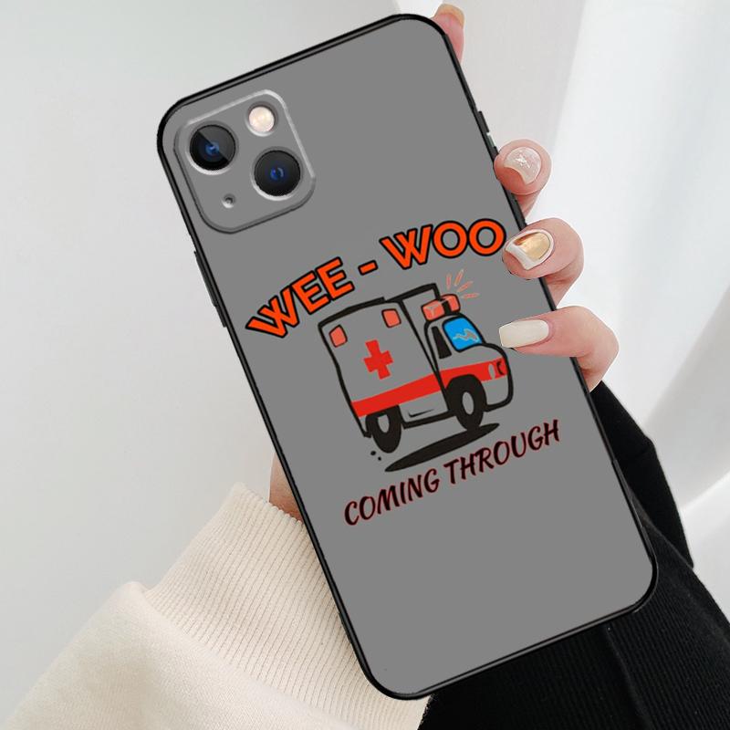 Чехол Wee Woo Ambulance для iPhone 17 Pro Max 14 13 12 11 15 16 Pro Max mini 16 15 Plus 16e 17 Air