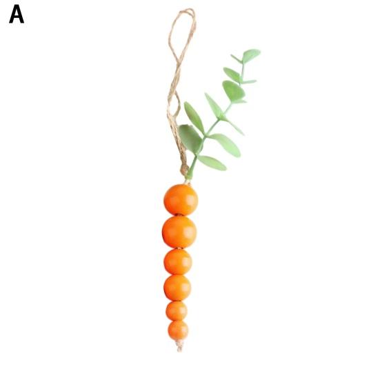 Пасхальные деревянные бусины-морковки, деревянная подвеска, весеннее украшение для дома, вечеринки на день рождения, новоселье