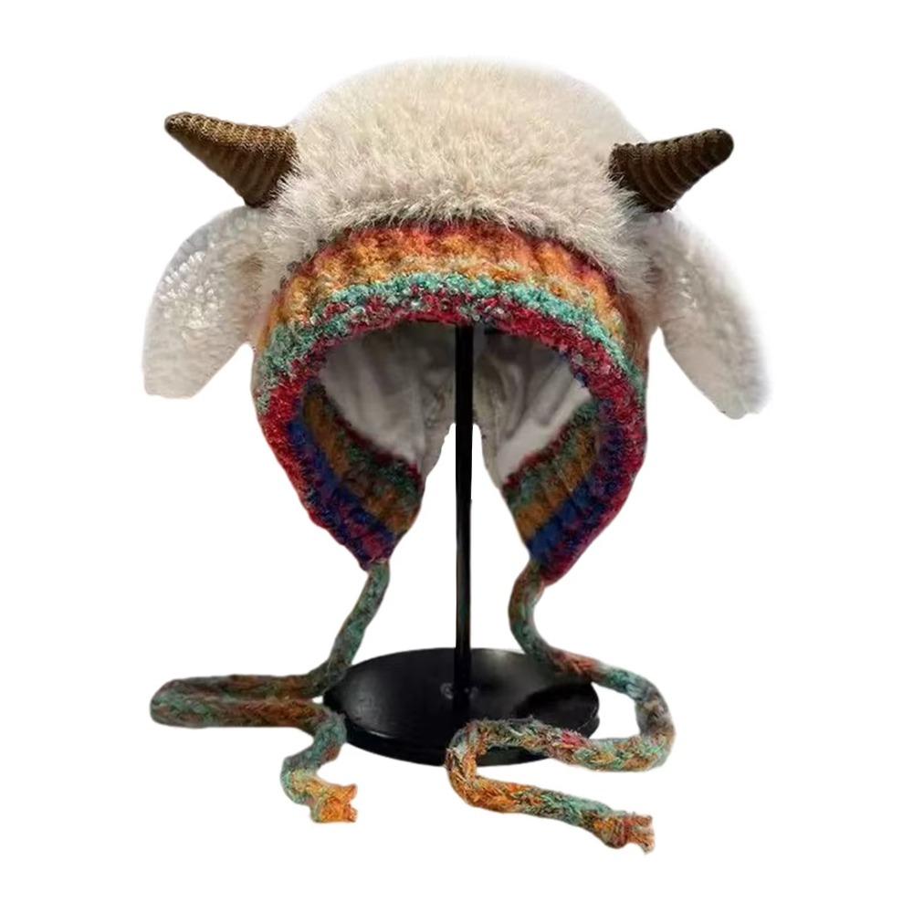 Soft Lamb Beanie Hat Korean Style Women Fluffy Hat Fashion Ear Protection Hat  Women