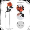 Flexible Black Spider Rose Flower Stem Bouquet Halloween Decoration Adjustable Silk Floral Arrangement Accessory