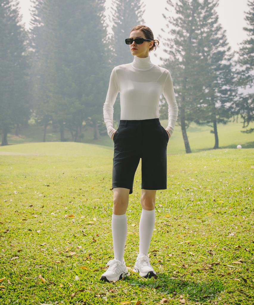 OBER GOLF Mesh High-Neck Base Layer (Brown)