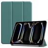 For iPad Pro 11 (2024) Case PC+PU Auto Wake Sleep Tablet Shell with Tri-fold Stand
