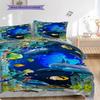 Ocean Life Adventure Threepiece Set 1 Duvet Cover 2 Pillowcase Without Core Bedding Set Soft And Comfortable Duvet Cover And Pillowcase
