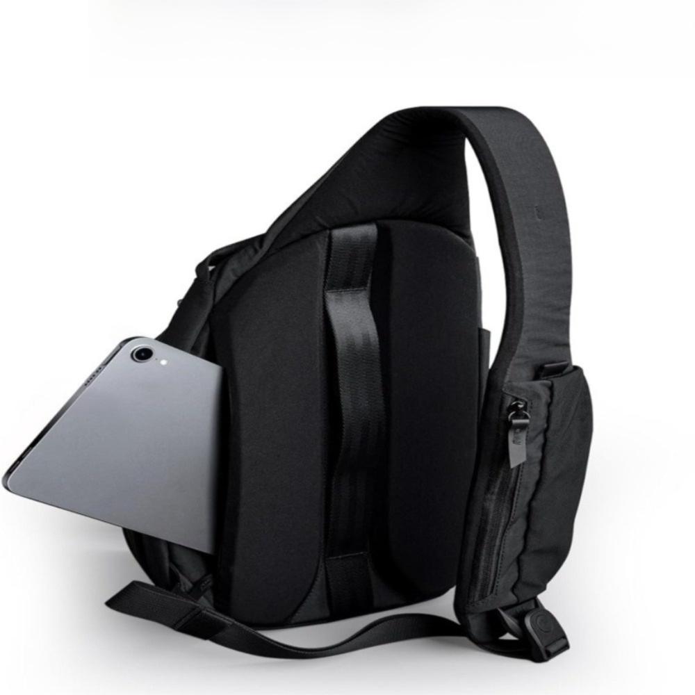 High Quality Simple Crossbody Bag with Water Bottle Pocket Solid Color Chest Bag Casual Shoulder Bag Outdoor Sport