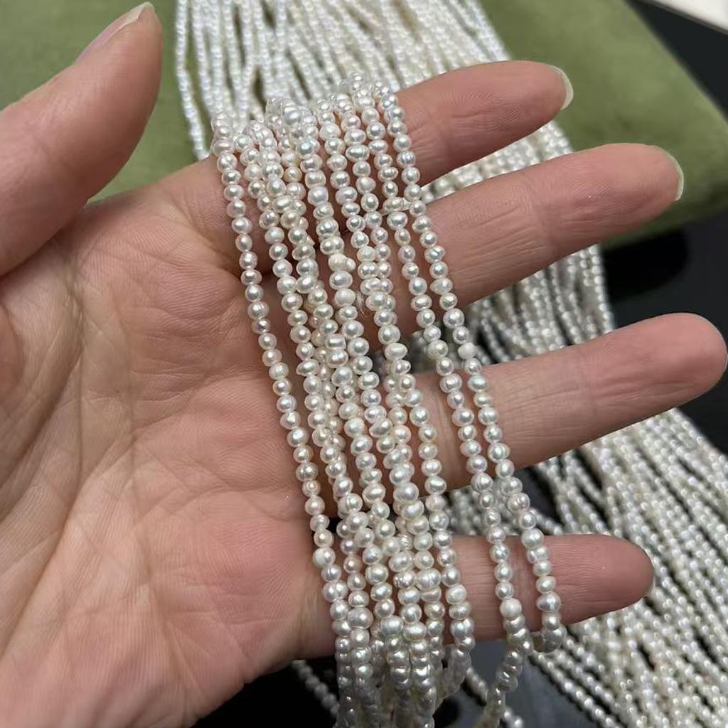 1 нить, Белые Натуральные Ракушки Перламутр Бусины, 2-3мм, Бохо Ручная Работа Картофельные Бусины для Изготовления Ювелирных Изделий DIY Аксессуары, Подарки для Женщин, 36см