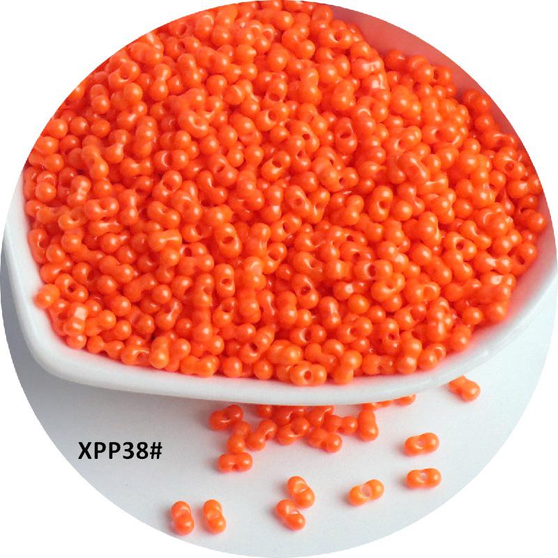 Стеклянные бусины-арахис сплошного цвета 2x4 мм для изготовления украшений и аксессуаров для волос своими руками