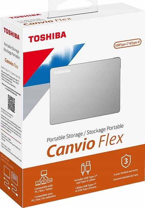 Toshiba Canvio Flex External Hard Drive 2 TB Silver
