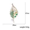 Blucome Luxury Gradient Leaves Brooch Copper Pins Women's Brooch for Coat Suit Bag New Year Gifts