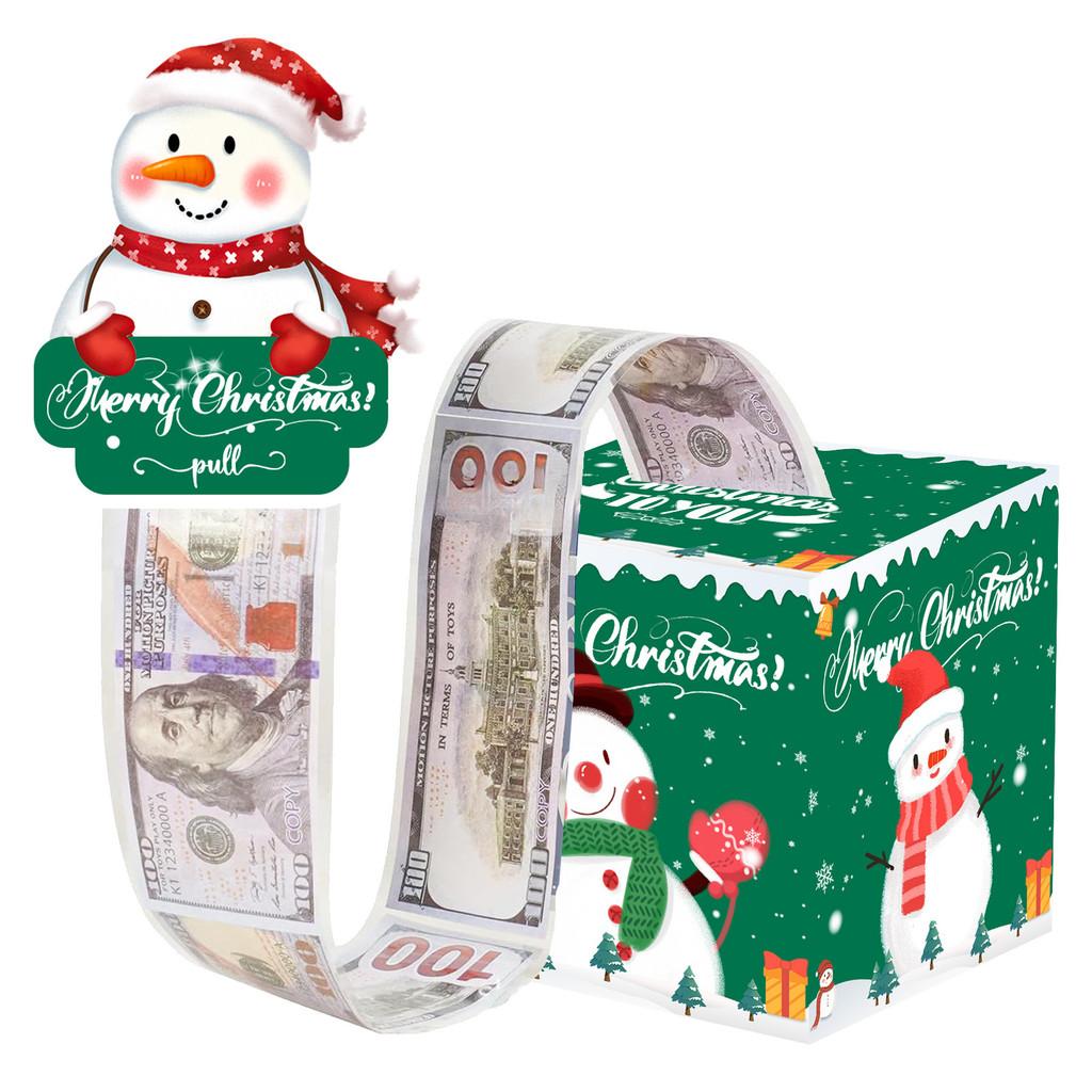 Christmas Snowman Decor Gift Money Box With Paper Material For Holiday Party Atmosphere