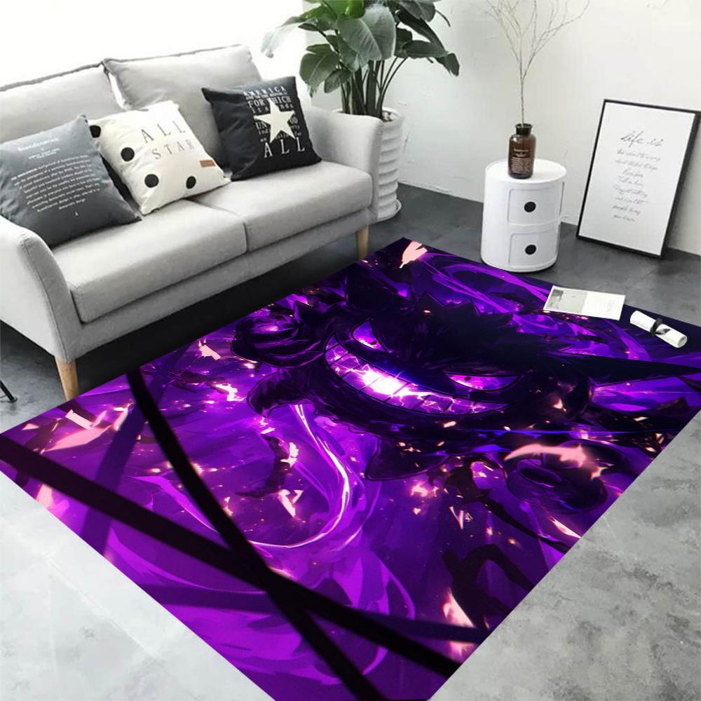 Creative Gengar Pokemon Anime Carpet for Living Room Bedroom Kids NonSlip Playmat Balcony Lounge Sofa Rug Gift Idel