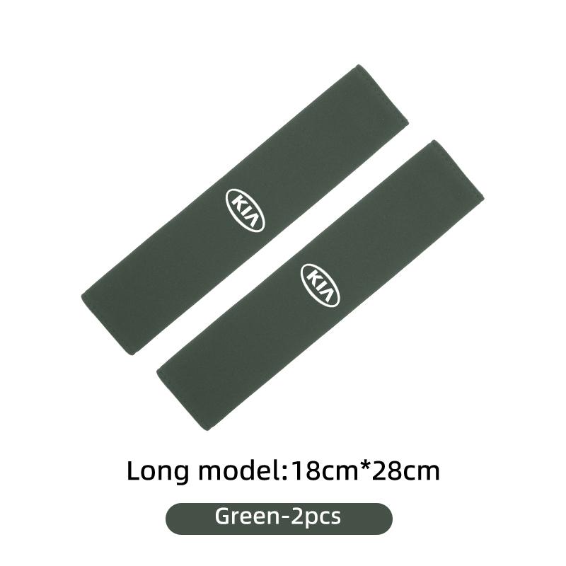 For KIA Suede Car Seat Safety Belt Shoulder Protection Mat Badge Accessories Cerato Proceed Venga Stonic Picanto Sorento Stinger